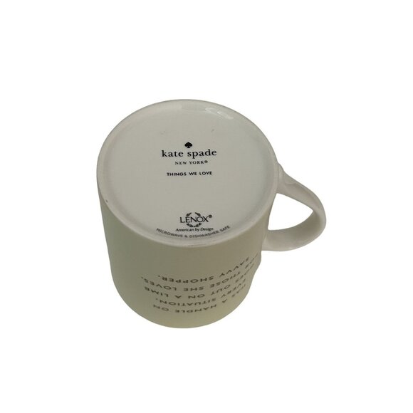 Kate Spade New York Set Of Two Mugs "Things We Love" 10oz Wise Owl & Globetrotte - Picture 4 of 6